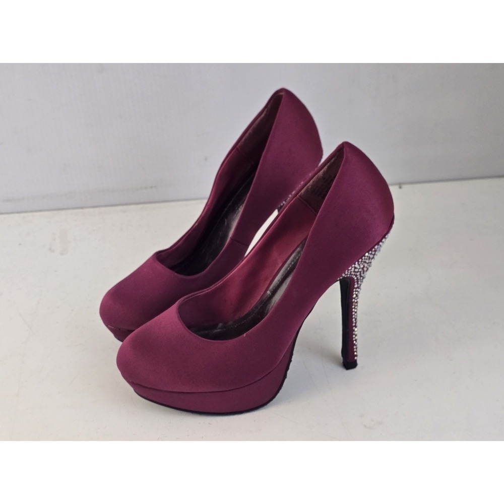Just Fabulous Womens Heels Poppy Size‎ 8 Hot Pink Stiletto Jeweled Heel